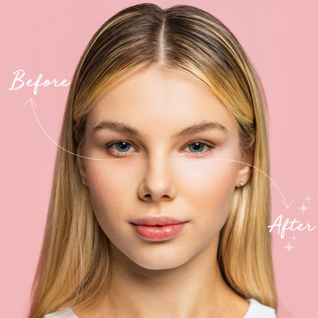 Palladio Under Eye Brightener, Conceal, Brightens, Reduces Appearance of Dark Circles, With Caffeine Peptides & Vitamin E, Tired Skin Color Correcting Brightener & Primer, Light to Medium (Soft Pink) Palladio buy supplements canada
