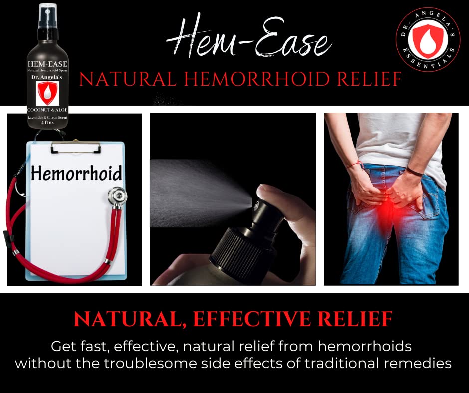 Dr. Angela's Hemorrhoid Treatment Spray | Organic Aloe Vera, Witch Hazel & Essential Oils Turmeric & Tea Tree | Natural Itching & Burning Relief Cream Doctor Angela Essential buy supplements canada