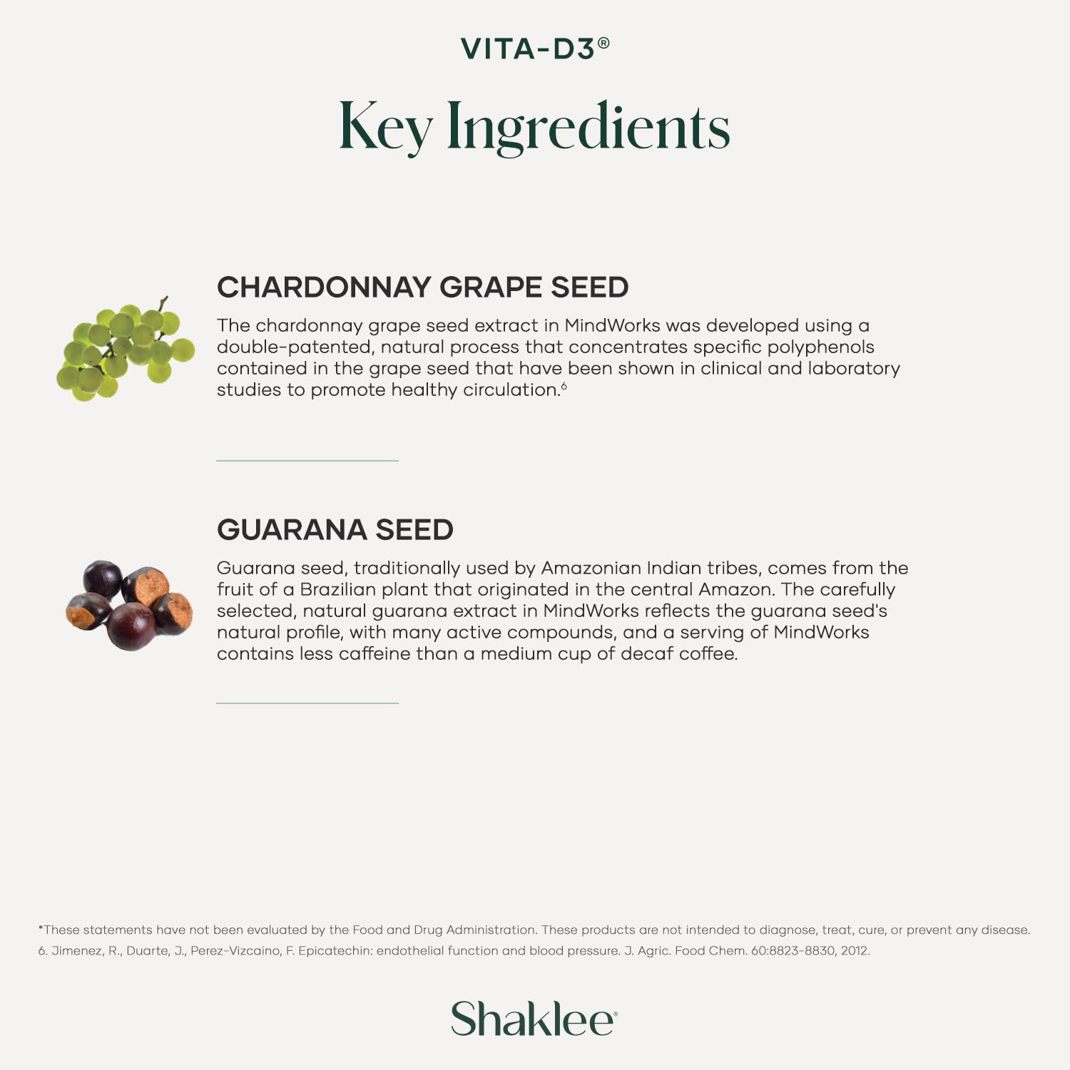 Shaklee MindWorks® - Brain Health Supplement for Brain Sharpness & Focus - Supported Nutrients & Extracts - Chardonnay Grape Seed Polyphenols, Guarana Extract, Vitamins B6, B12, Folate - 30 Tablets Shaklee buy supplements canada