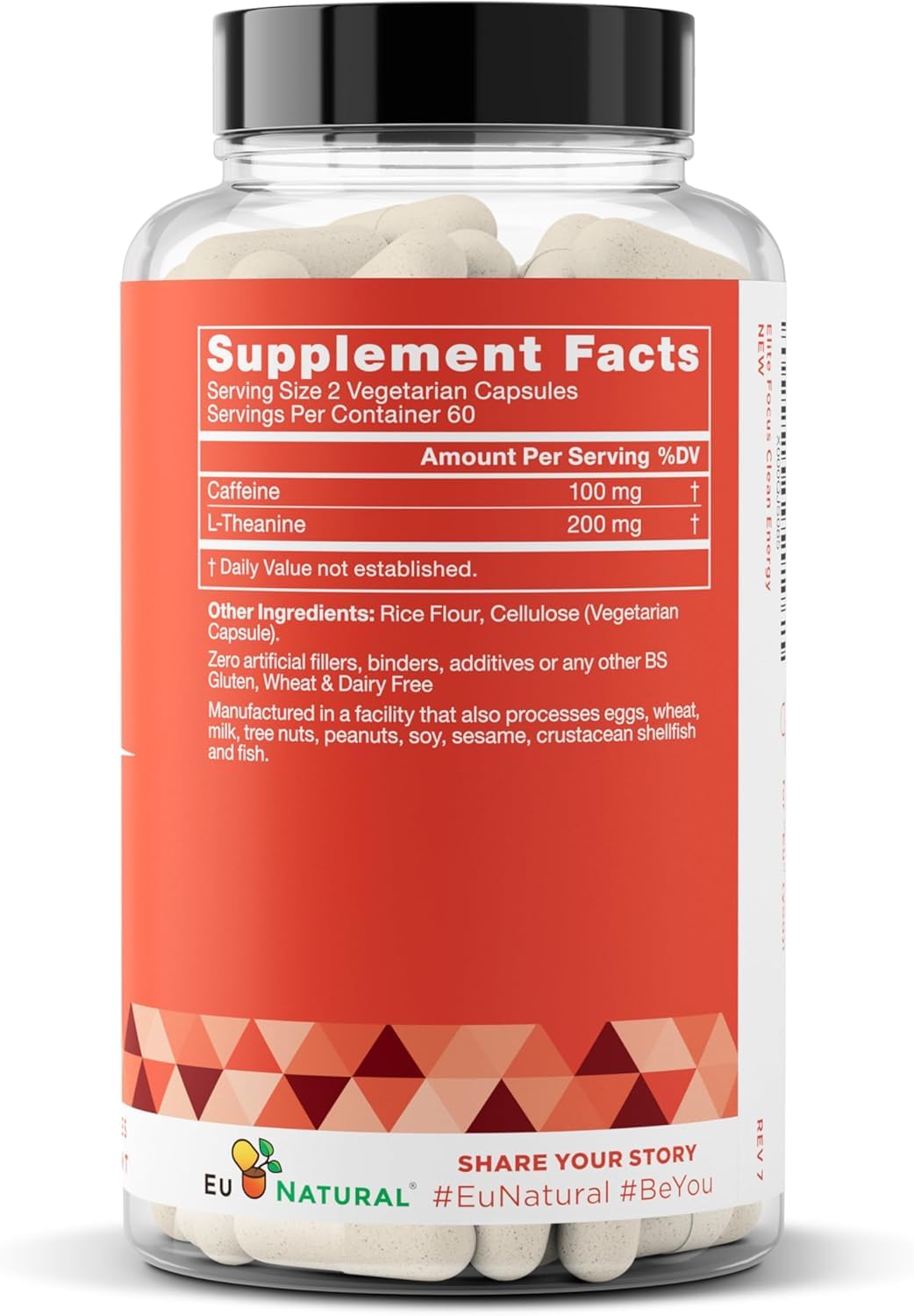 Eu Natural Elite Caffeine Pills with L-Theanine - 100mg Caffeine + 200mg L-Theanine - Jitter-Free Focused Energy & Clean Nootropic Stack - 240 Soft Capsules Eu Natural buy supplements canada