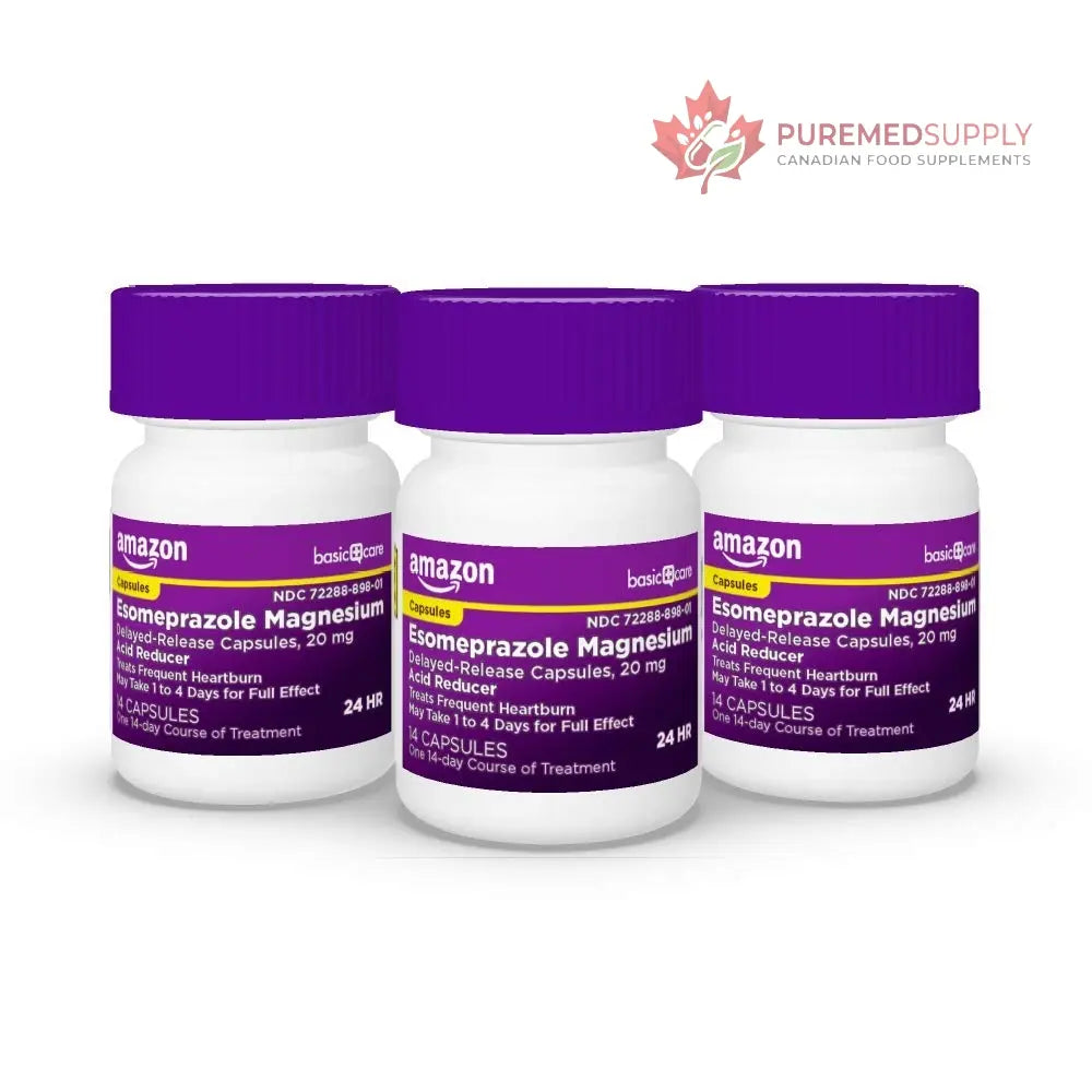 Amazon Basic Care Esomeprazole Magnesium Delayed Release Capsules, 20 mg, Acid Reducer, 42 Count Amazon Basic Care buy supplements canada