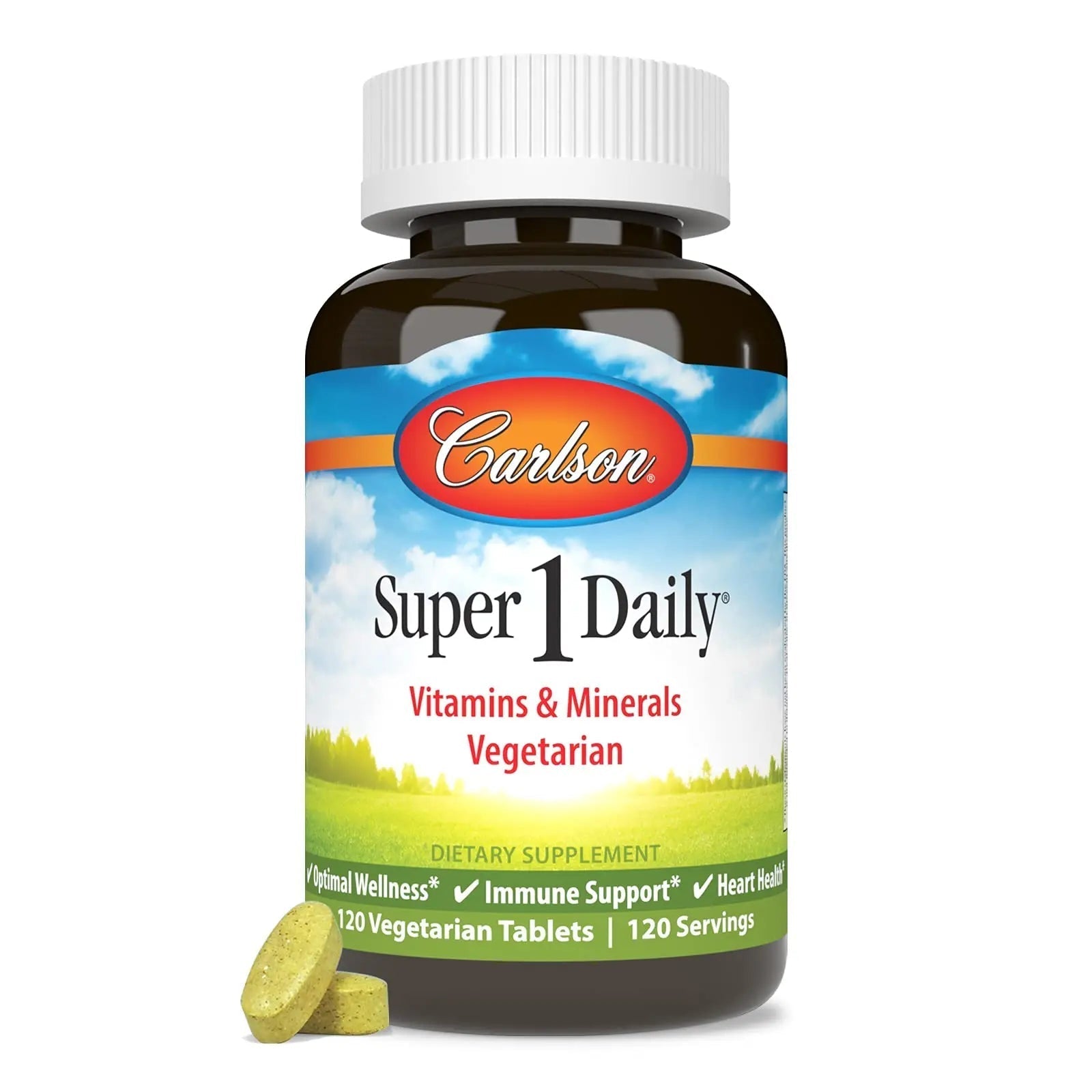 Carlson - Super 1 Daily, Vegetarian Multiple Formula, Multivitamin, Optimal Wellness, 120 Tablets Carlson buy supplements canada