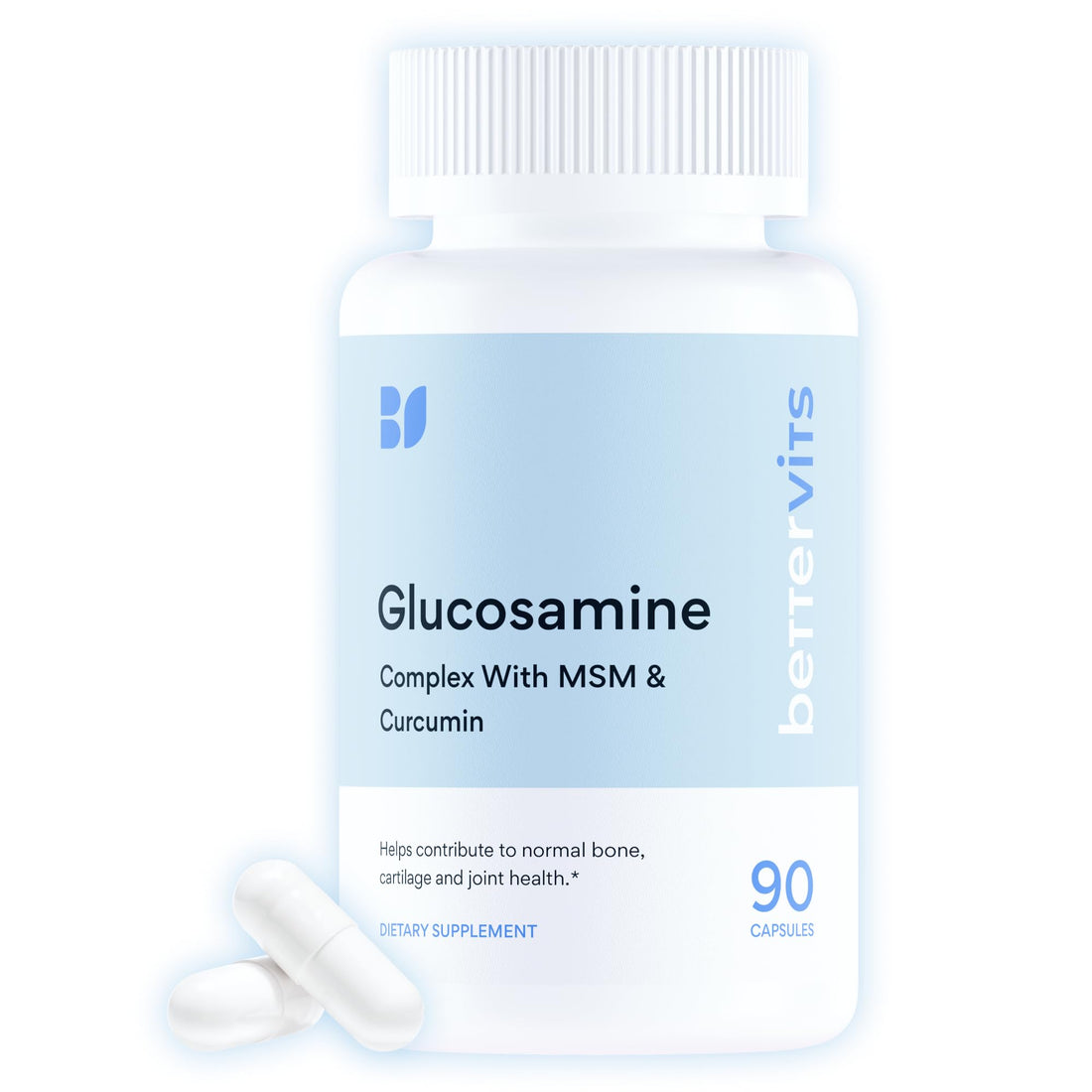 Bettervits Glucosamine Complex with MSM Сhondroitin | Joint Supplements for Women and Men with Vitamin C | Arthritis Support Supplement for Mobility & Flexibility - 90 Capsules Bettervits buy supplements canada