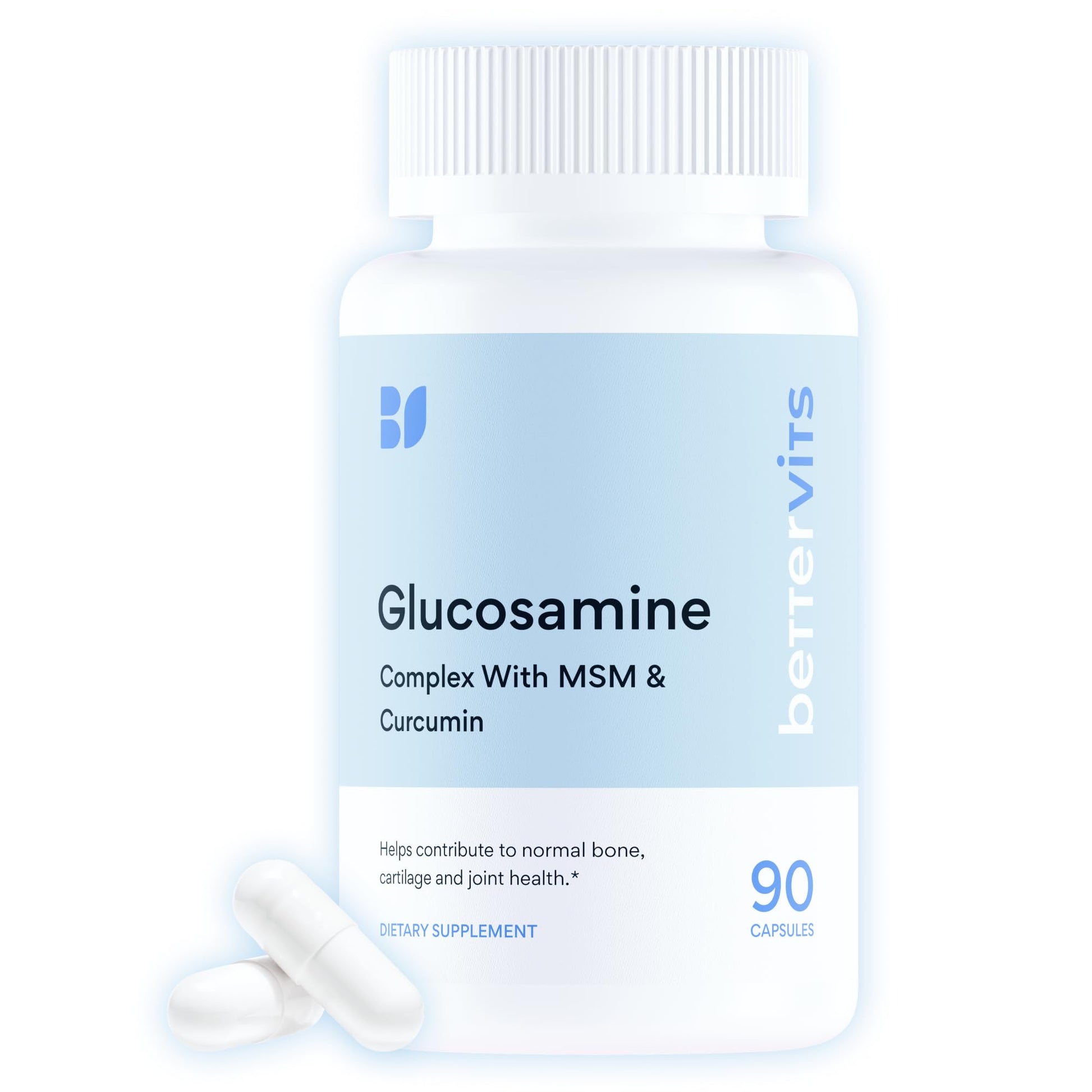 Bettervits Glucosamine Complex with MSM Сhondroitin | Joint Supplements for Women and Men with Vitamin C | Arthritis Support Supplement for Mobility & Flexibility - 90 Capsules Bettervits buy supplements canada
