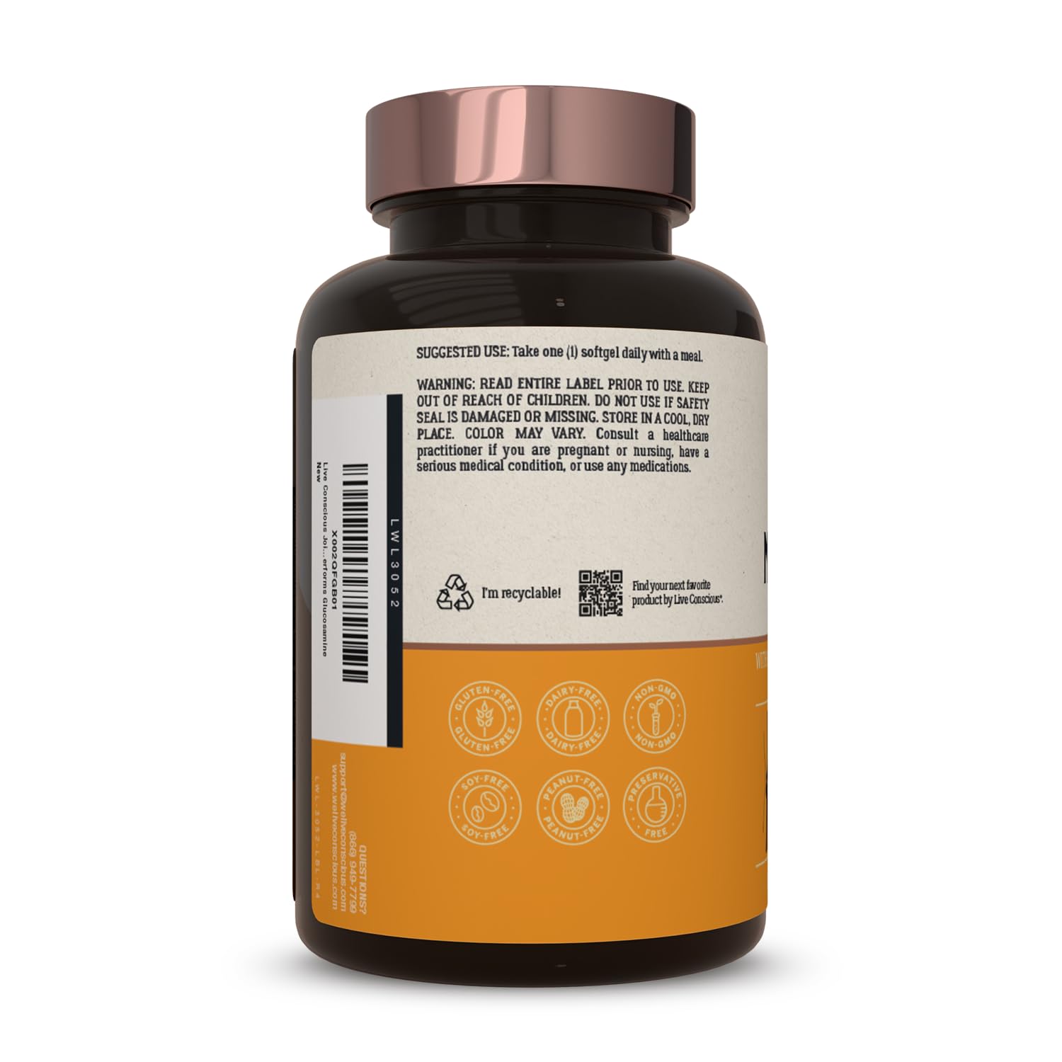 Live Conscious Joint Health Supplement - MoveWell Plus Antarctic Krill Oil, Natural Astaxanthin and Hyaluronic Acid | Outperforms Glucosamine (2 Pack) Live Conscious buy supplements canada