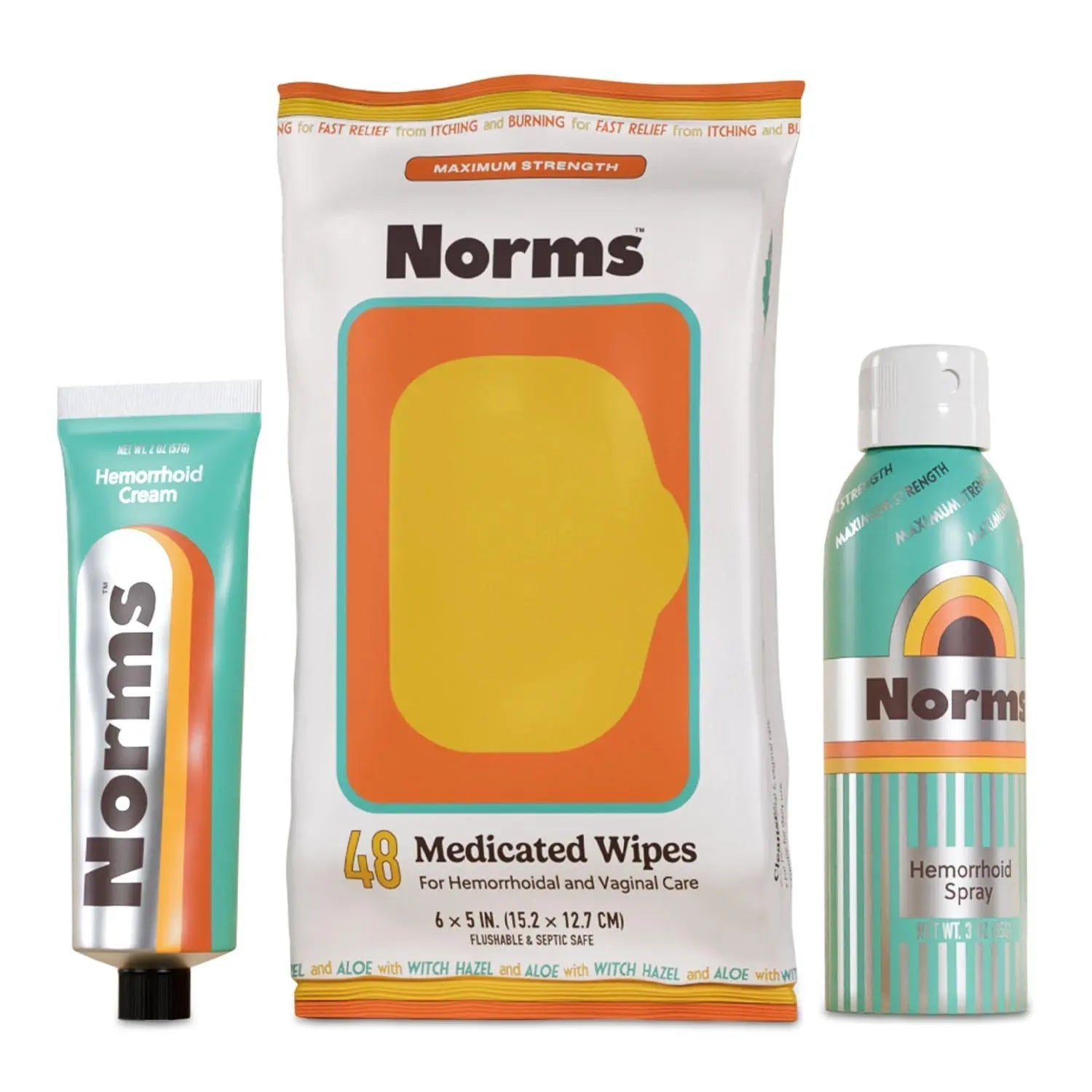 Norms The Full Hemorrhoid Treatment Bundle Medicated Wipes, Touch-Free Spray, and 5% Lidocaine Cream to Relieve Painful Itching, Burning & Swelling – Complete Hemorrhoid Care System Norms buy supplements canada