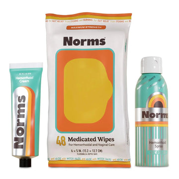 Norms The Full Hemorrhoid Treatment Bundle Medicated Wipes, Touch-Free Spray, and 5% Lidocaine Cream to Relieve Painful Itching, Burning & Swelling – Complete Hemorrhoid Care System Norms buy supplements canada