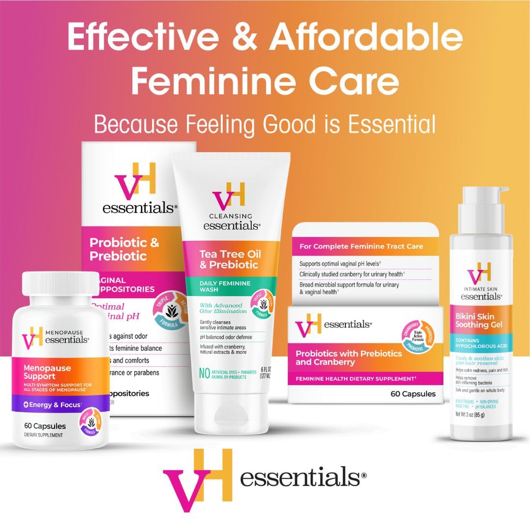 vH essentials Probiotics with Prebiotics and Cranberry Feminine Health Supplement - 60 Capsules vH essentials buy supplements canada