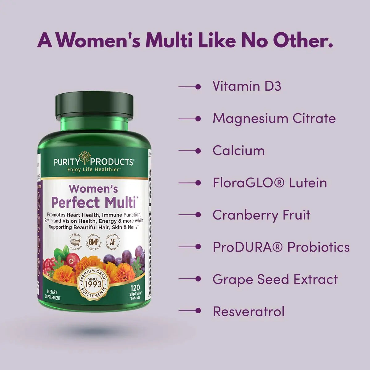 Purity Products Women’s Perfect Multi Balanced Multivitamin - Supports Urinary Tract Health, Immune, Bone + Muscle, Hair, Skin, Nails Purity Products buy supplements canada