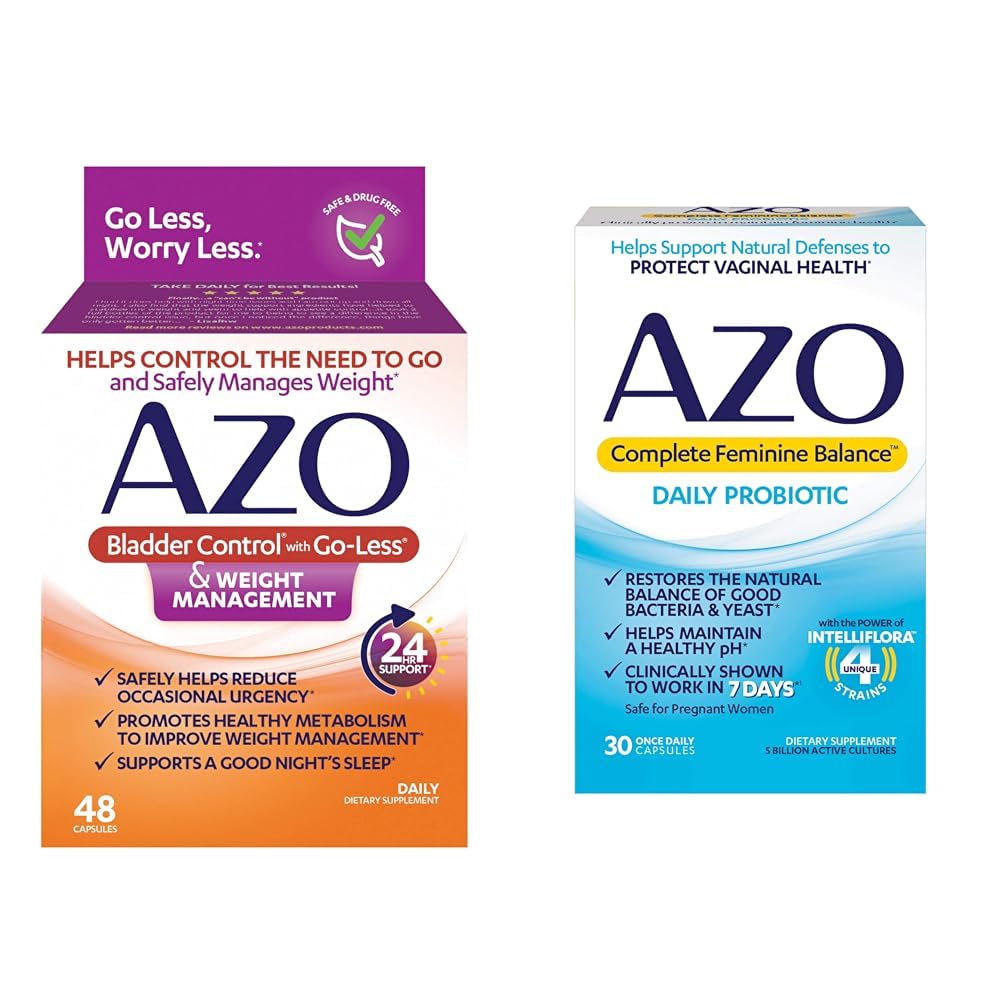 AZO Bladder Control with Go-Less® & Weight Management Dietary Supplement & Complete Feminine AZO buy supplements canada