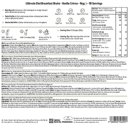 Protein Works - Ultimate Diet Breakfast Shake | Low Calorie Breakfast Shake | Low Sugar High Protein Breakfast Protein Works buy supplements canada