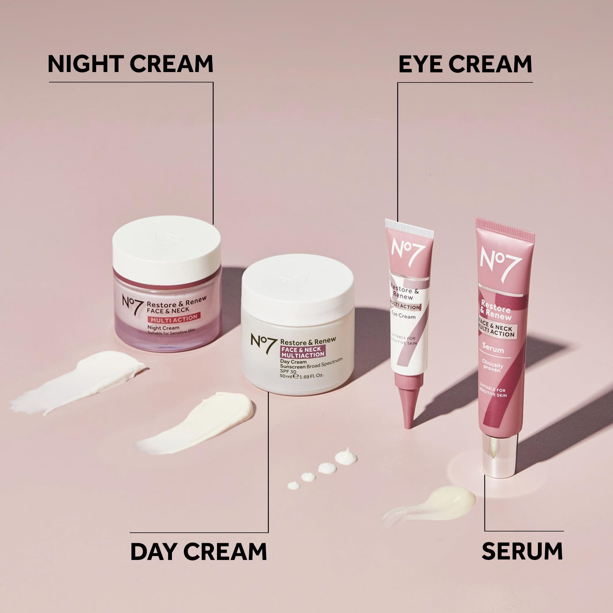 No7 Restore & Renew Multi Action Night Cream for Face & Neck - Nighttime Face Moisturizer with Collagen Peptides No7 buy supplements canada