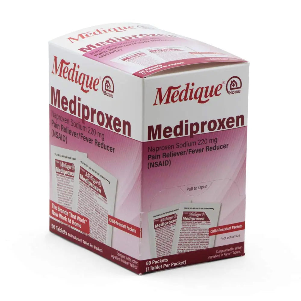 Medique @ Home Mediproxen Compare Active Ingredient to Aleve 50 x 1 (Child Resistant Packaging), White (73750) Medique buy supplements canada