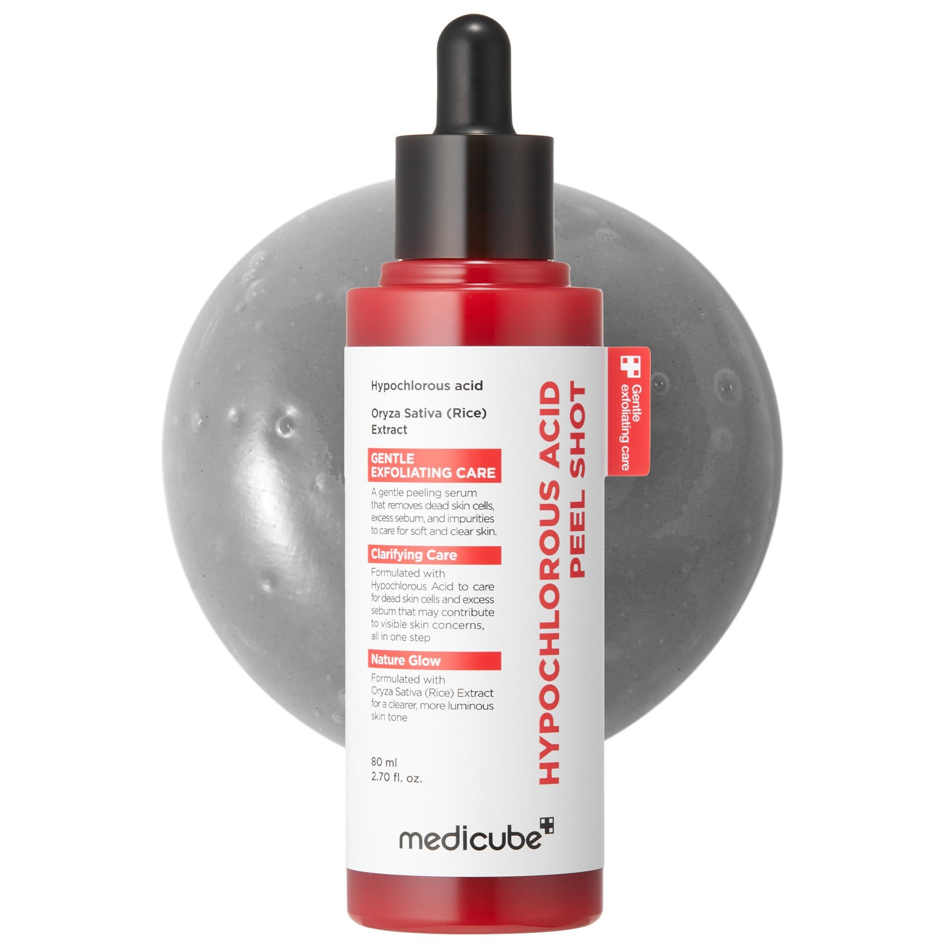 medicube Peel Shot with Hypochlorous Acid | Gentle Exfoliating Serum for Dead Skin Cells & Pores, Blackheads & Excess Sebum Control medicube buy supplements canada