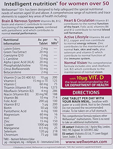 Vitabiotics Wellwoman 50+, 30 Tablets, Pack of 1 Vitabiotics buy supplements canada