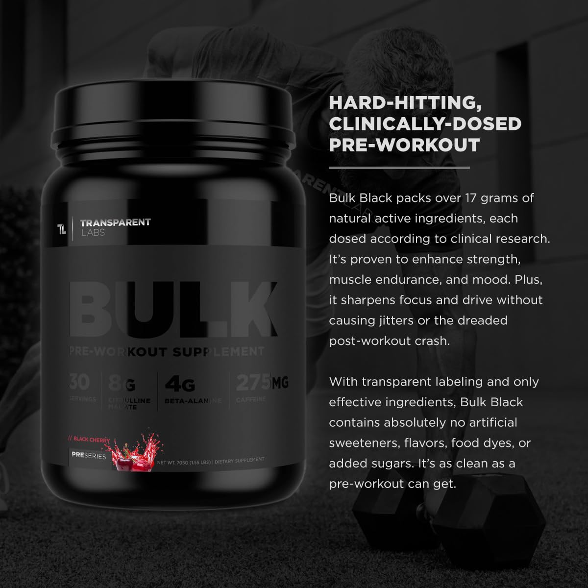 Transparent Labs Bulk Black - Sour Gummy - 30 Servings Transparent Labs buy supplements canada