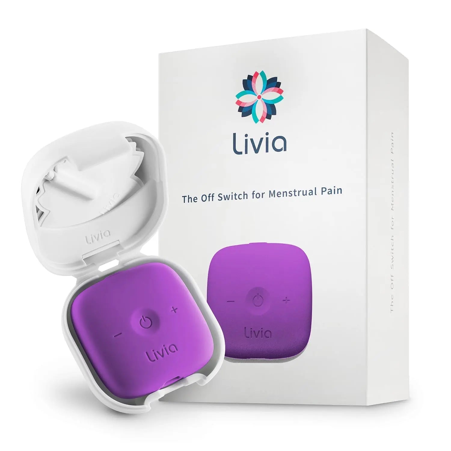 Livia Menstrual Pain Relief Device, Purple – Off-Switch for Period Pain – Portable & Discreet – Rechargeable, Up to 8 Hours Battery – Complete Kit with Stick-On Pads – The Go-to Travel Partner Livia buy supplements canada