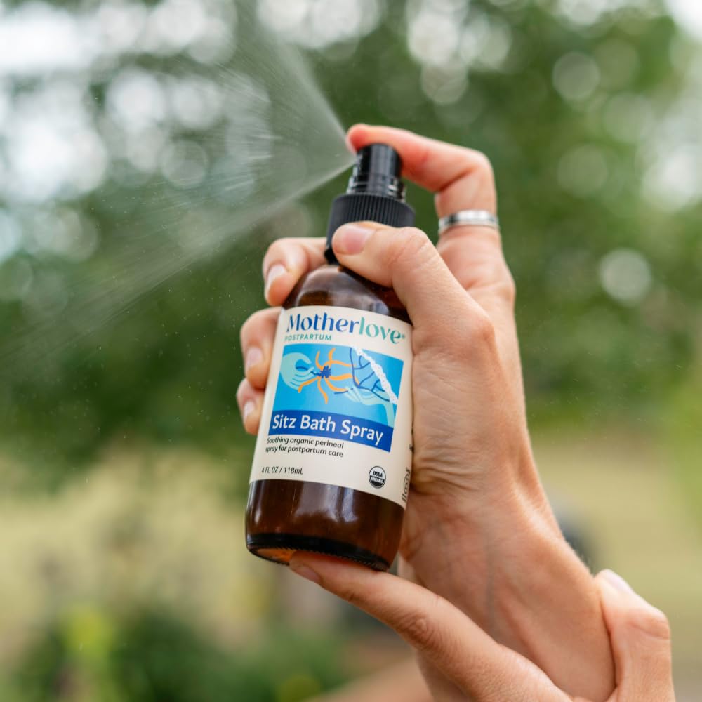 Motherlove Sitz Bath Spray (2 oz) Sitz Bath for Postpartum Care—Herbal Perineal Spray w/Witch Hazel—USDA Organic, Vegan, & Cruelty Free Motherlove buy supplements canada