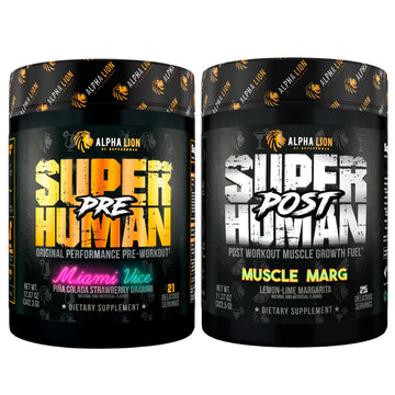 ALPHA LION Superhuman Pre Workout Powder & Post Workout Recovery Bundle, Sustained ALPHA LION buy supplements canada