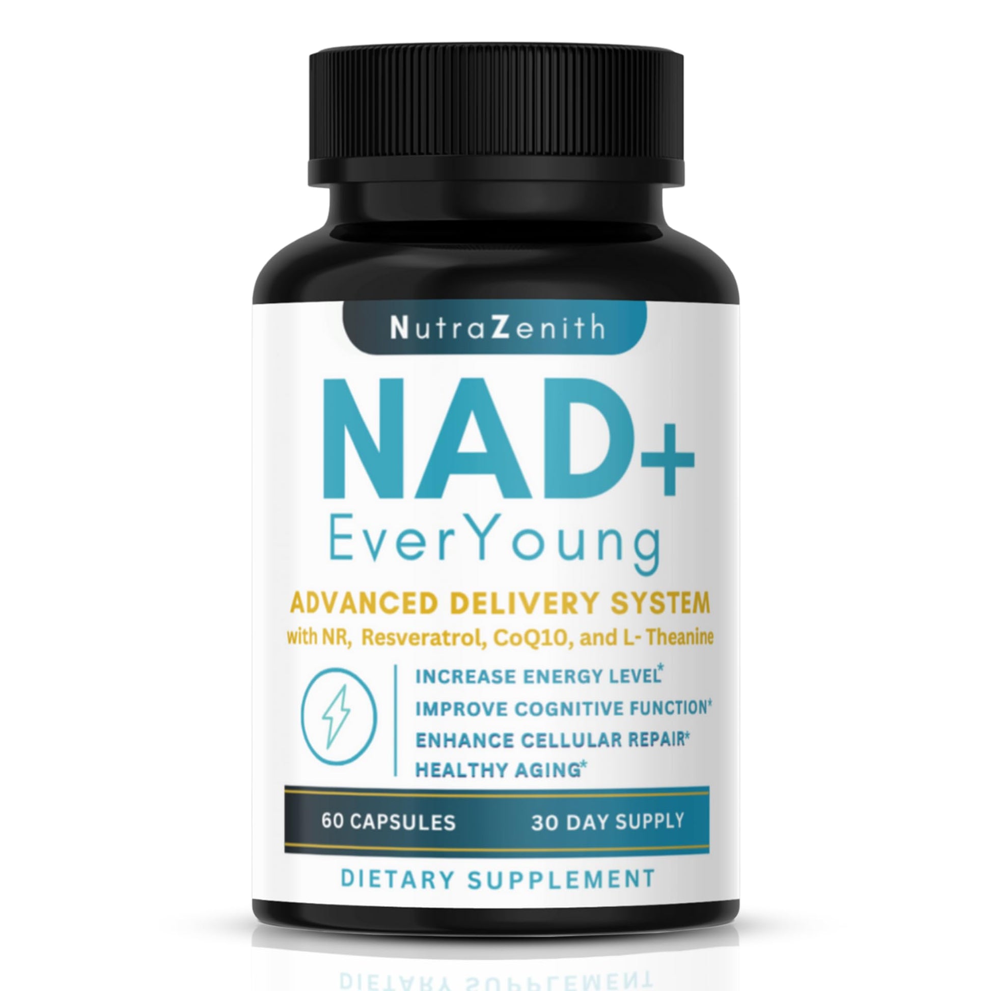 NAD+ Supplement with Nicotinamide Riboside (NMN Alternative), CoQ10 & Resveratrol – 60 Capsules for Healthy Aging Support, Energy Boost & Cognitive Function Enhancement – Cellular Renewal & Vitality Arazo Nutrition buy supplements canada