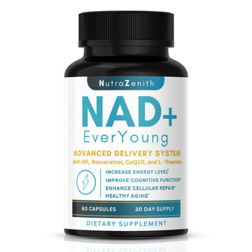 NAD+ Supplement with Nicotinamide Riboside (NMN Alternative), CoQ10 & Resveratrol – 60 Capsules for Healthy Aging Support, Energy Boost & Cognitive Function Enhancement – Cellular Renewal & Vitality Arazo Nutrition buy supplements canada