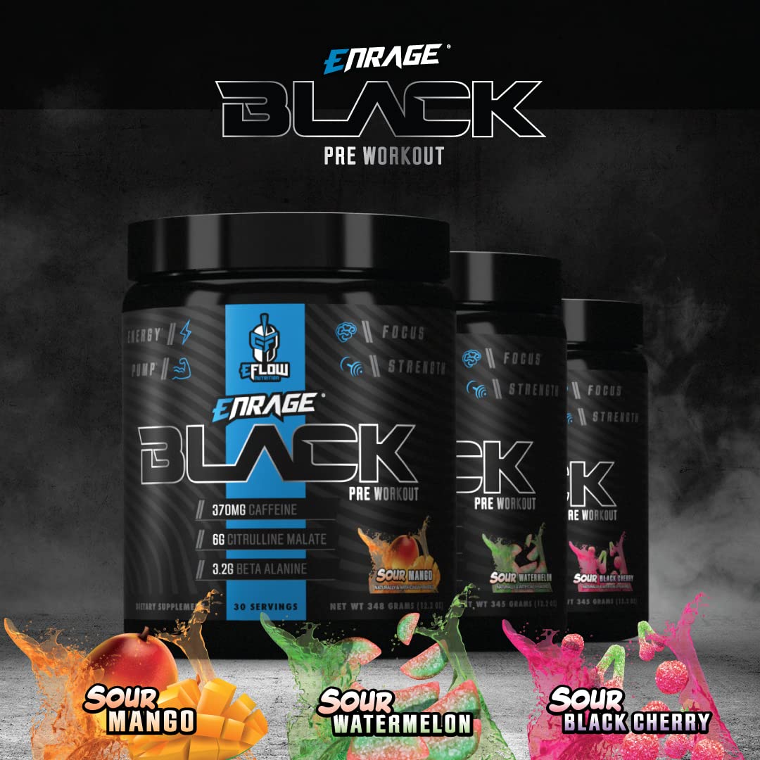 eFlow Nutrition Enrage Black High Stimulant Pre Workout Supplement - Preworkout Powder eFlow Nutrition buy supplements canada