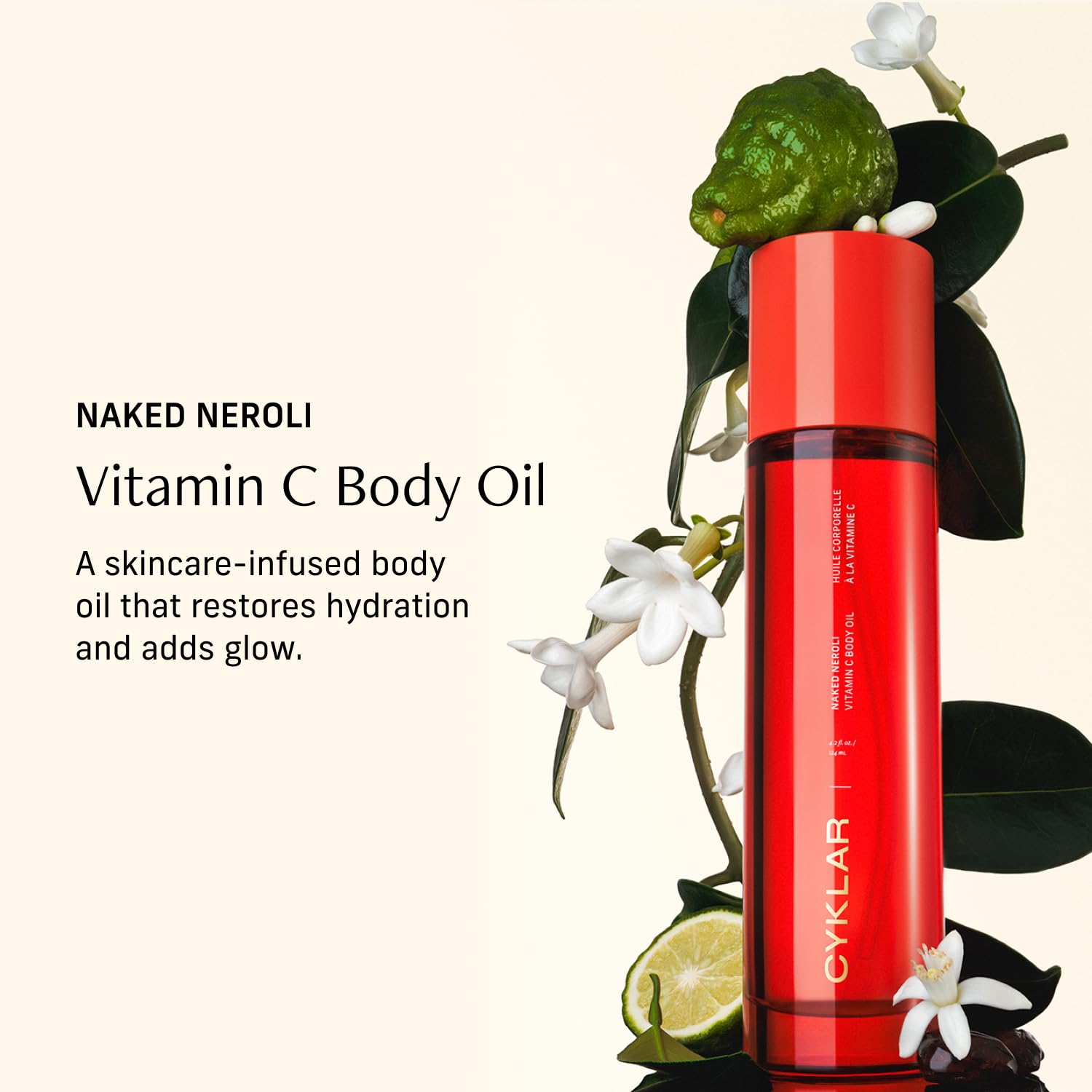 CYKLAR Vitamin C Body Oil for Women and Men. Moisturizing Naked Neroli Scented Body Serum for Glowing Skin. Nourishing, Hydrating After-Shower and Bath Skin Care Moisturizer, 4.2 Fl Oz CYKLAR buy supplements canada
