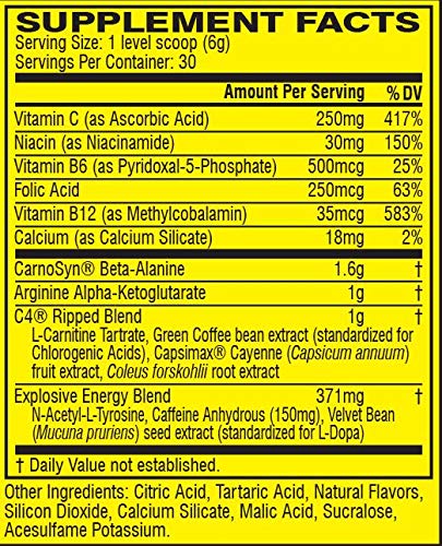 Cellucor C4 Ripped Pre Workout Powder + Fat Burner, Cherry Limeade, 30 Servings Cellucor buy supplements canada
