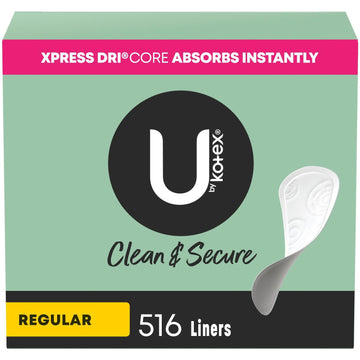 U by Kotex Clean & Secure Panty Liners, Light Absorbency, Regular Length, 516 Count U by Kotex buy supplements canada