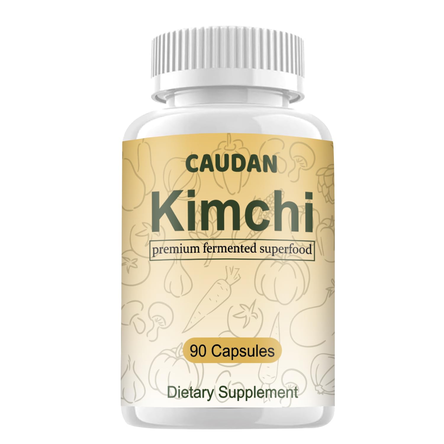 CAUDAN Kimchi Capsules, Kimchi Supplement, Probiotics & Enzymes Supports Gut & Digestive Health, Taste Well, Fermented Superfood for Antioxidant Support, 90 Vegan Capsules CAUDAN buy supplements canada