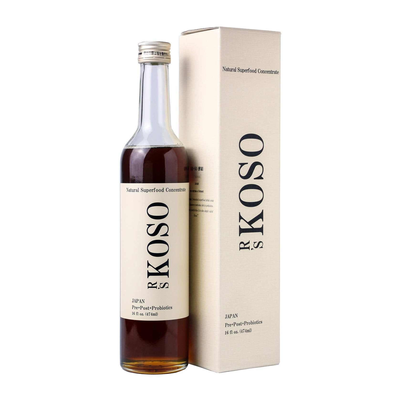 R's KOSO 3-Day Cleanse Japanese Enzyme Drink Rich in Postbiotics, Probiotics and Prebiotic, Made from 100+ Vegetables ＆ Fruits - Natural Support for Better Digestion & Gut Health + Detox - 16oz R's KOSO buy supplements canada