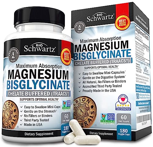 Magnesium Bisglycinate 100% Chelate No-Laxative Effect - Maximum Absorption BioSchwartz buy supplements canada