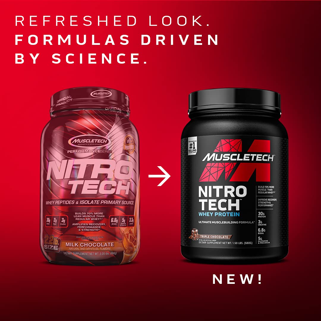 Whey Protein Powder MuscleTech Nitro-Tech Whey Protein Isolate & Peptides Protein Muscletech buy supplements canada
