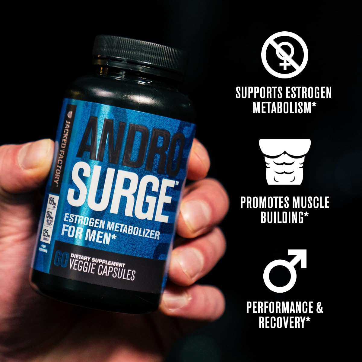 Jacked Factory Androsurge Estrogen Blocker for Men - Natural Testosterone Booster for Men & Estrogen Metabolizer with Tongkat Ali, DIM, Long Jack & More Jacked Factory buy supplements canada