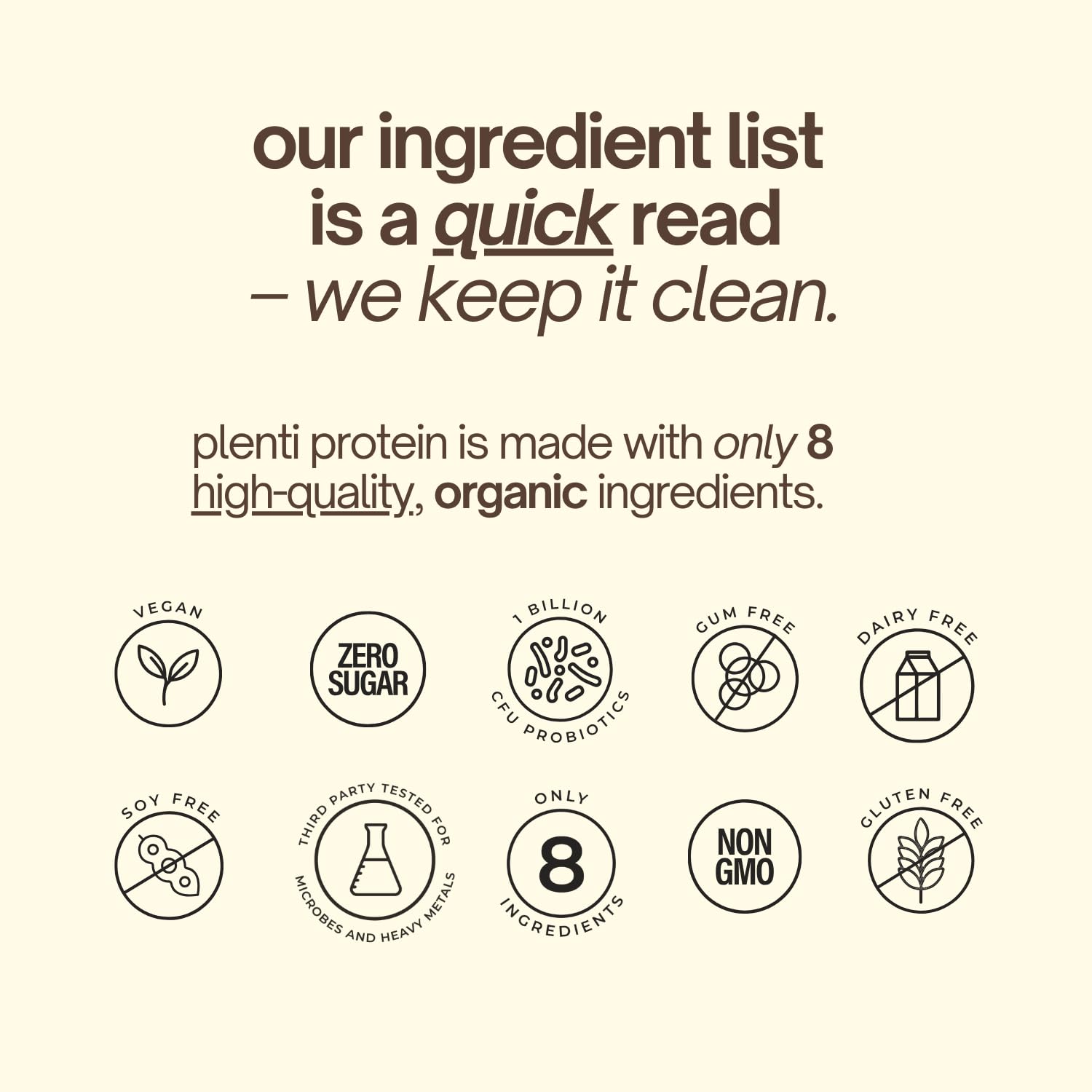 plenti Organic Plant-Based Protein Powder: Vanilla - 20g Pea Protein + Probiotics, Digestive Enzymes & Omega 3-6, Gut Friendly, Sugar Free, 27 Servings (2 lbs) plenti buy supplements canada
