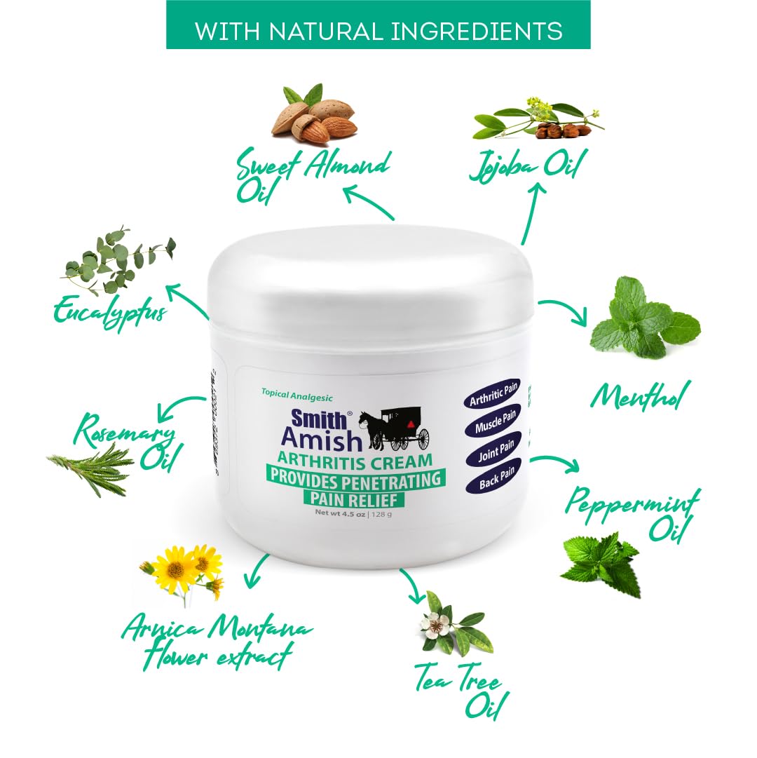 Smith Amish Arthritis Cream. Soothing and Cooling. 4.5 oz jar Smith Amish buy supplements canada