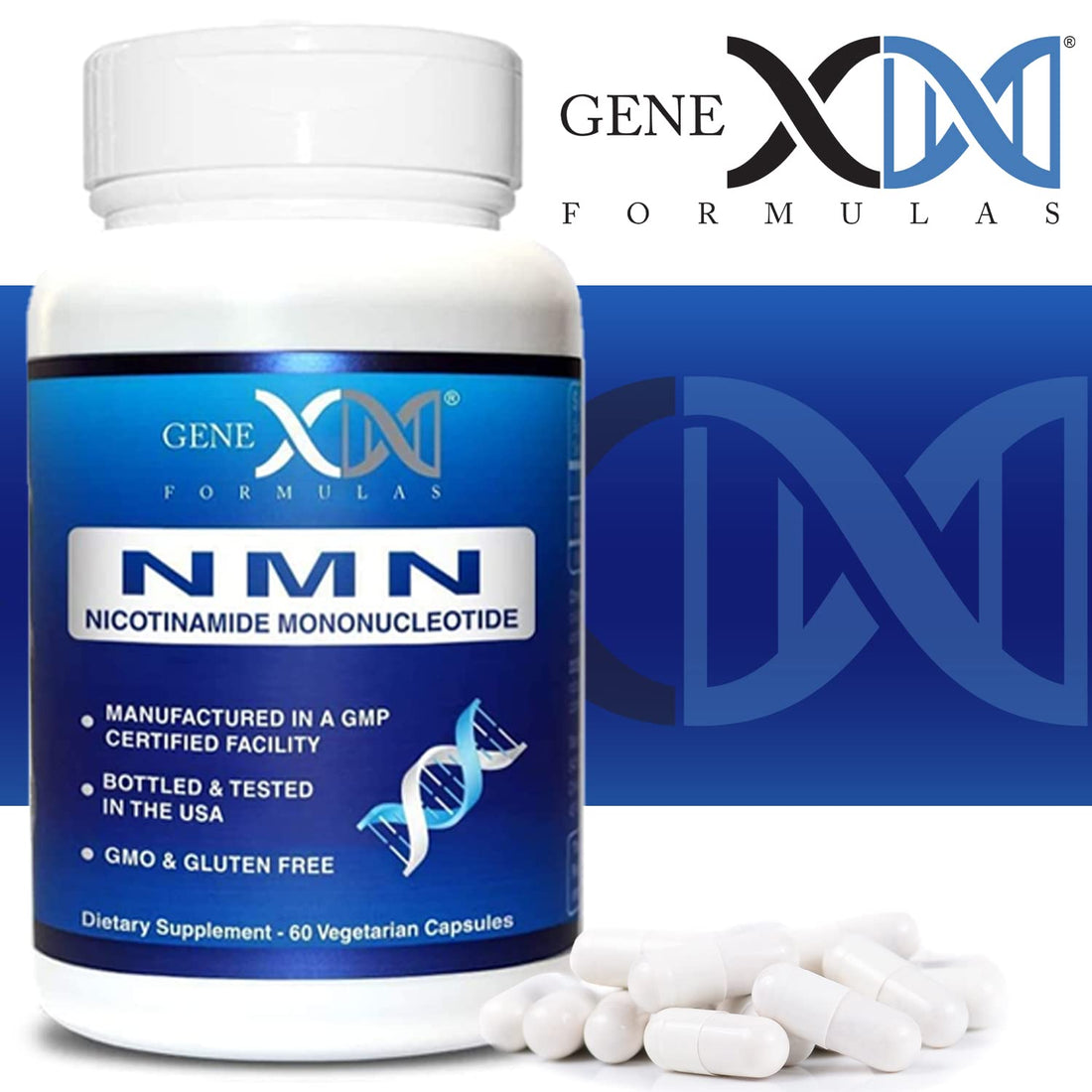 Genex Formulas NMN 250mg - Stabilized Form (60 Capsules), 99% Pure Supplement Capsules for Increased NAD Levels, DNA Repair Genex Formulas buy supplements canada