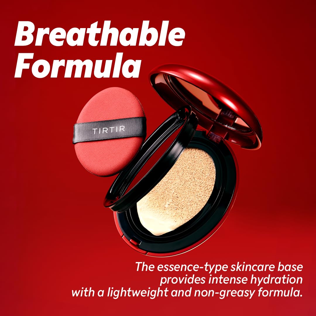 [*Mini Size*] TIRTIR Mask Fit Red Cushion Foundation | Full coverage, Weightless, Skin fit, Satin Glow Finish, Korean Makeup BB Foundation, beauty, Tattoo cover up, Buildable (#23N Sand / 0.15 Fl Oz) TIRTIR buy supplements canada