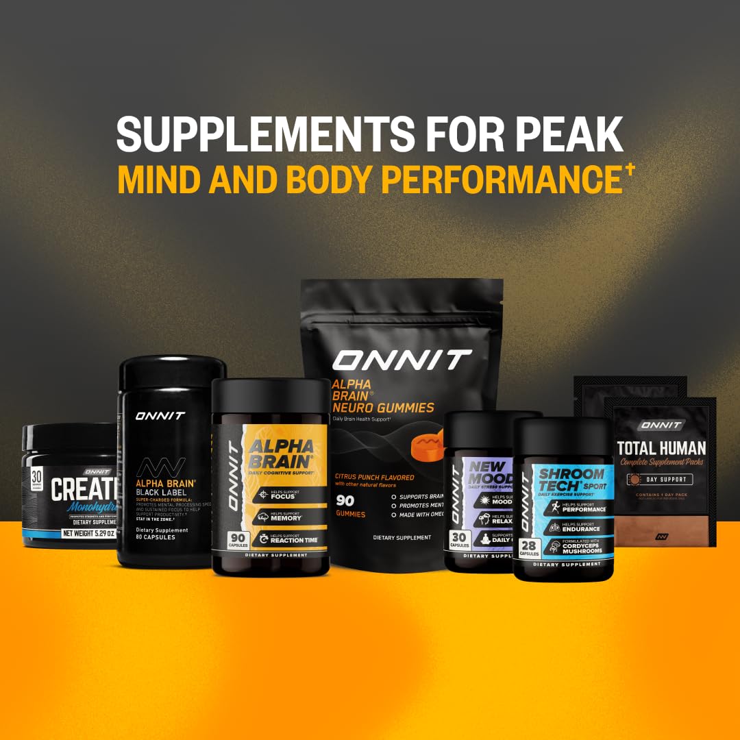 ONNIT Alpha Brain Nootropic Capsules for Men & Women, IGEN Non-GMO Tested Memory, Focus & Mental Clarity, with L-Theanine and Vitamin B6, 90 Count Each, Pack of 4 (360 Capsules) ONNIT buy supplements canada