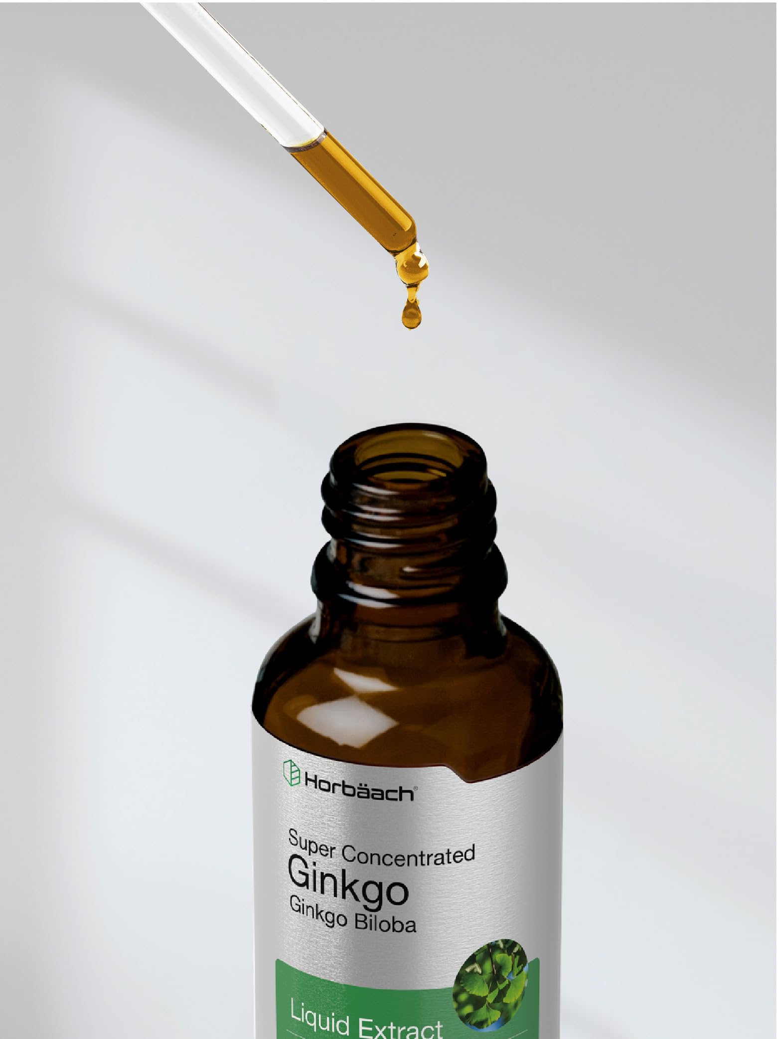Ginkgo Biloba Extract Liquid 2 fl oz | Alcohol-Free Herb Supplement | Vegetarian Horbäach buy supplements canada