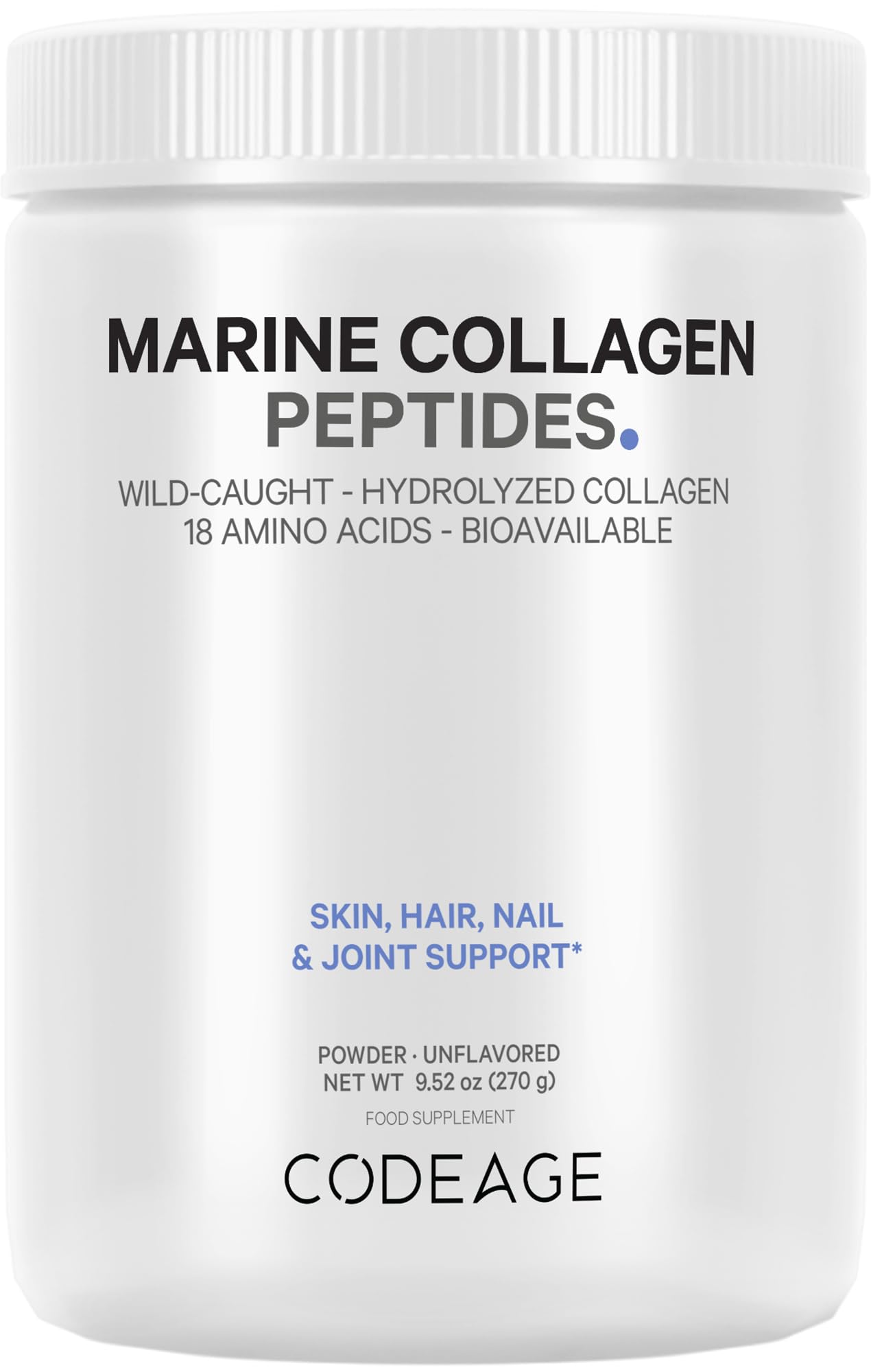 Codeage Marine Collagen Powder - Wild-Caught Hydrolyzed Fish Collagen Peptides - Type 1 & 3 Collagen Codeage buy supplements canada