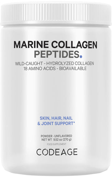 Codeage Marine Collagen Powder - Wild-Caught Hydrolyzed Fish Collagen Peptides - Type 1 & 3 Collagen Codeage buy supplements canada