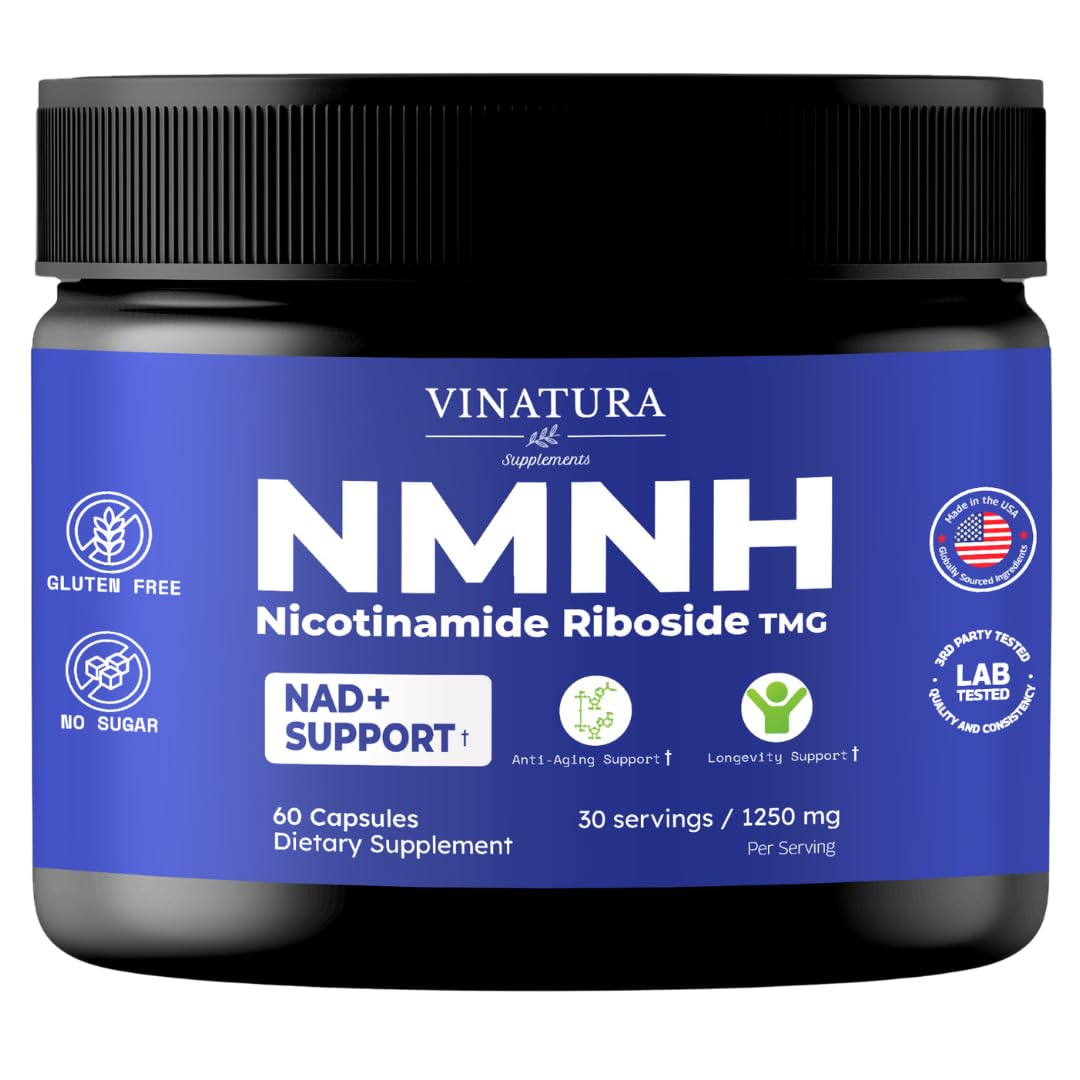VINATURA NMNH (NMN Supplement Alternative) Nicotinamide Riboside & TMG - NAD Supplement for Anti-Aging - 60 Capsules VINATURA buy supplements canada