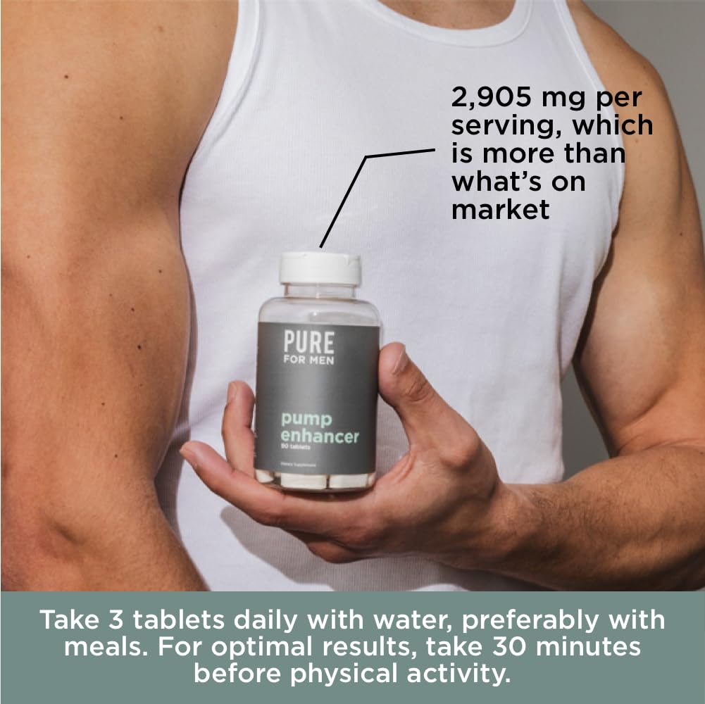 Pure for Men Pump Enhancer | Pre Workout Supplement for Muscle Pump, Stamina Pure for Men buy supplements canada