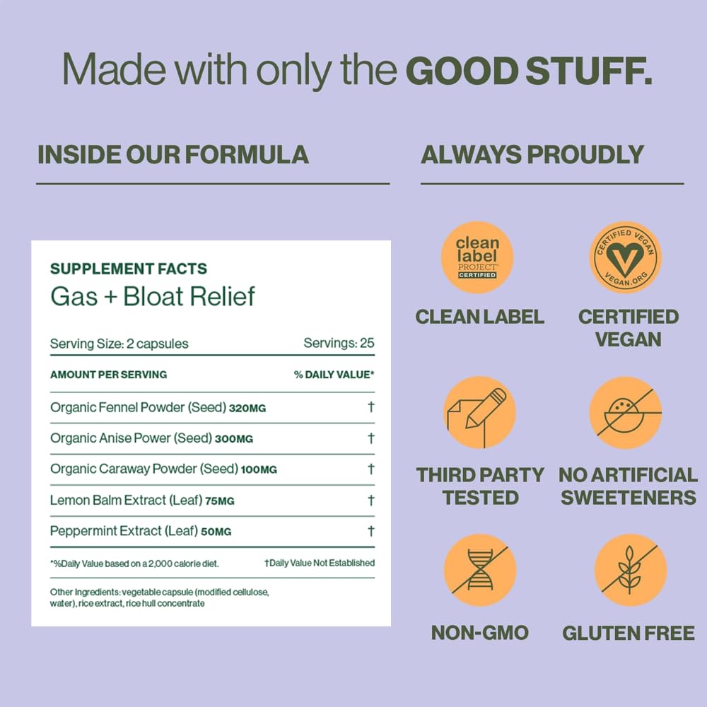 Hilma Natural Gas & Bloating Relief - with Lemon Balm, Fennel & Peppermint Leaf - Doctor Hilma buy supplements canada