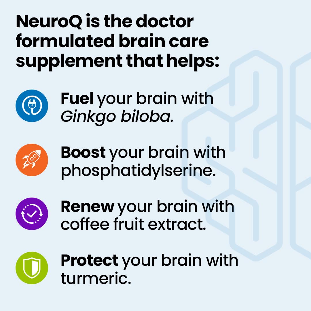NeuroQ Memory & Focus | Formulated by Neurologist Dr. Dale Bredesen | Addresses All 4 Causes of Cognitive Decline | Ginkgo Biloba, Phosphatidylserine, Gotu Kola, LifeSeasons buy supplements canada