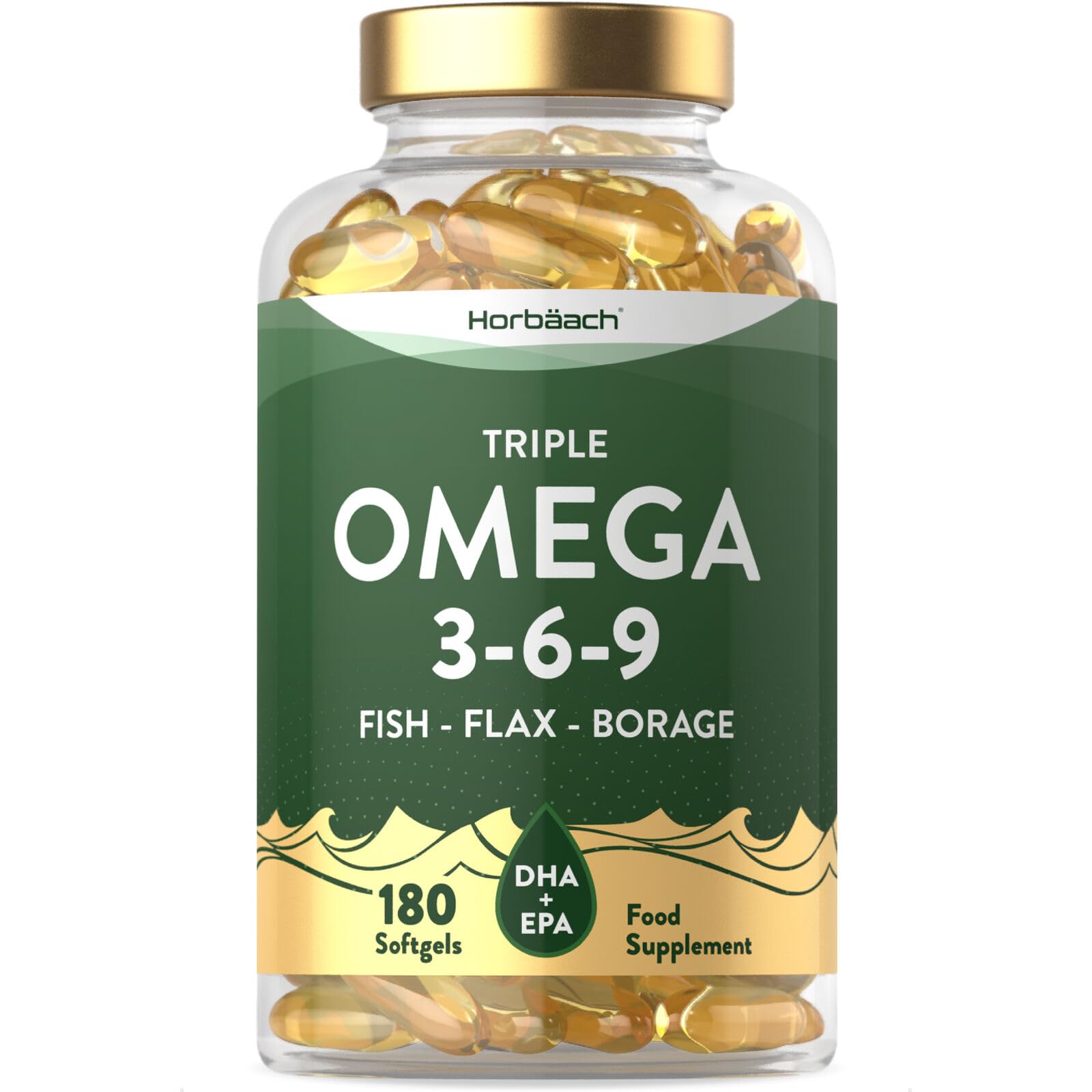 Triple Omega 3 6 9 Capsules | 180 Count | High Strength Supplement with DHA Horbäach buy supplements canada