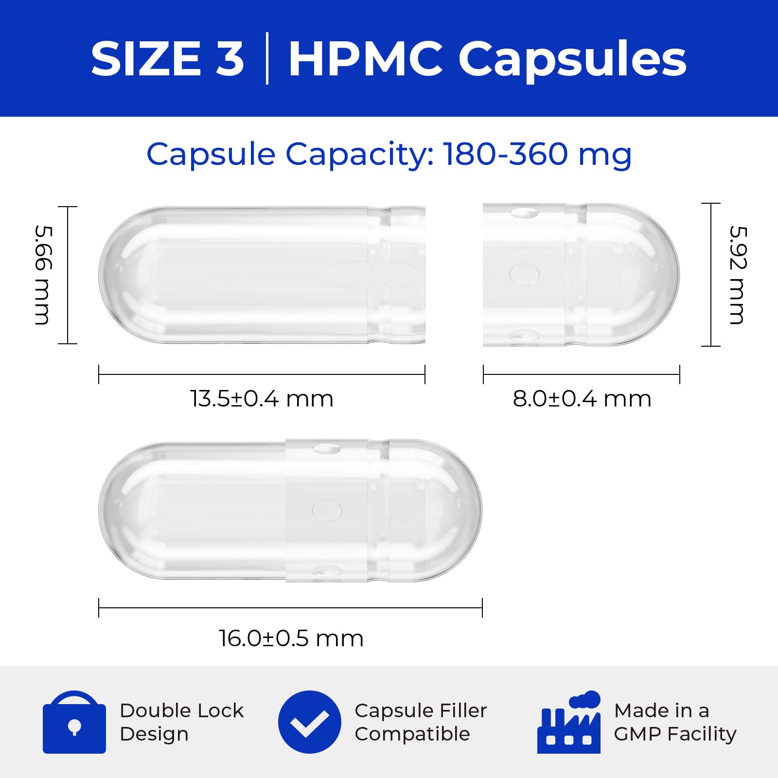 ATLEMISME Empty Vegan Capsules Size 3 - Vegan Capsules DIY Vegetable Capsule Filling - Veggie Caps with 2 Micro Lab Spoons for Capsule Filling ATLEMISME buy supplements canada
