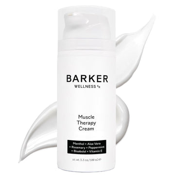 Barker Wellness Soothing Muscle Therapy Cream | Advanced Joint & Muscle Relief for Recovery & Relaxation | Enriched with Antioxidants & Moisturizing Vitamin E | All-Natural Vegan Formula (100ml) Barker Wellness Co buy supplements canada