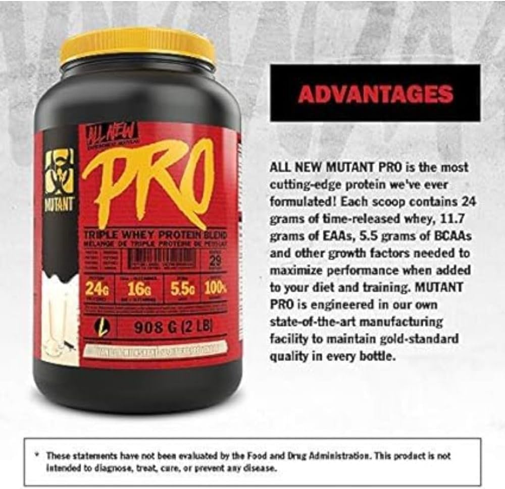 Mutant Pro – Triple Whey Protein Supplement – Time-Released for Enhanced Amino Acid Absorption Mutant buy supplements canada